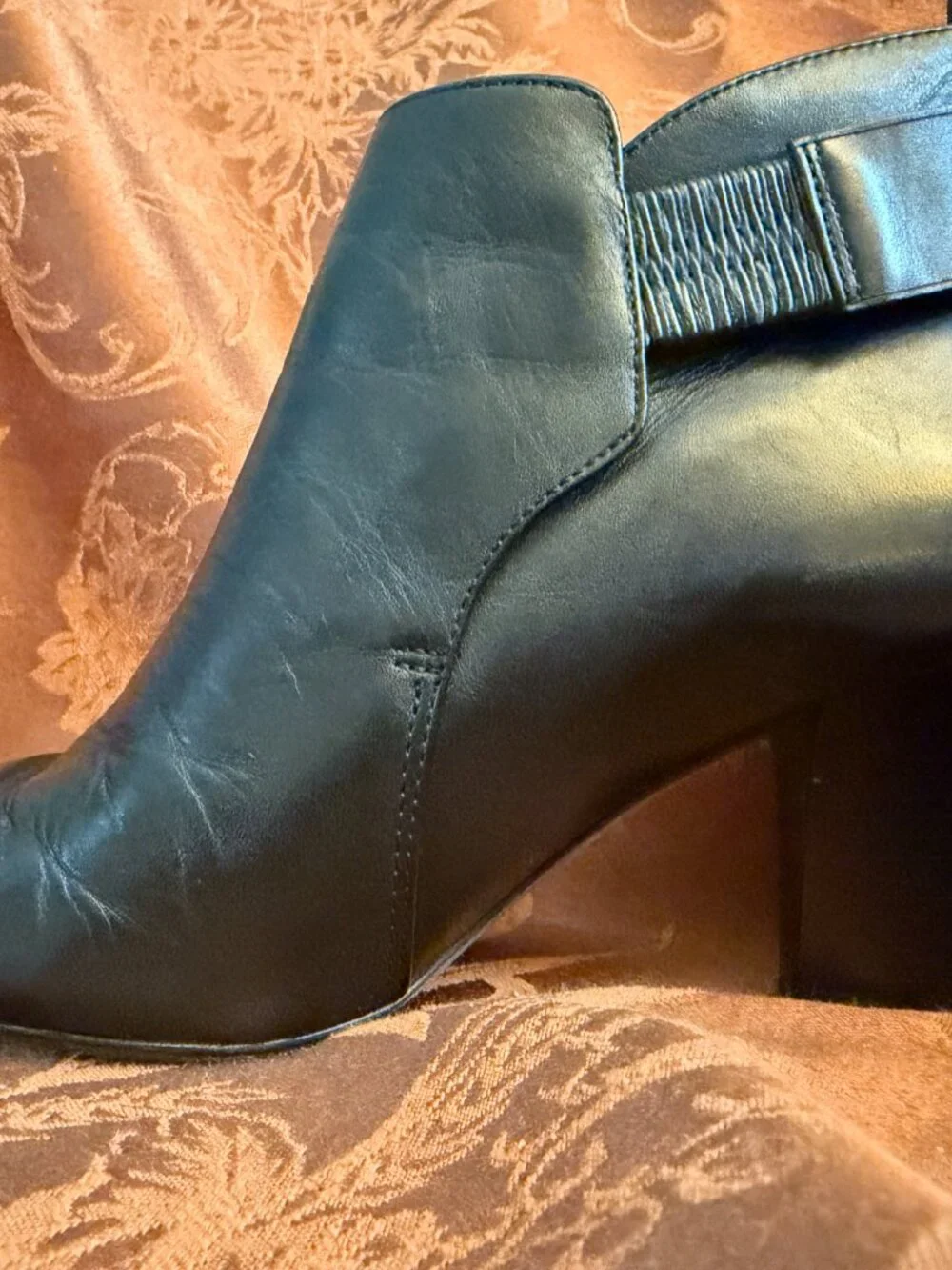 Tory Burch Black Leather Ankle Booties Sz 7M